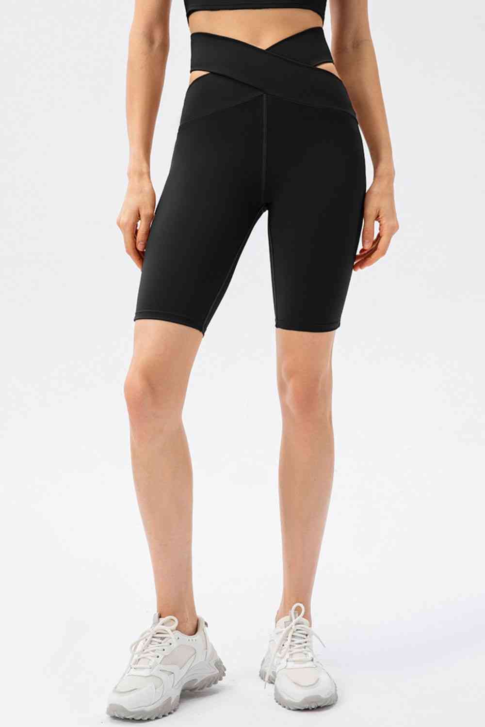 Shorts Tie - Criss-Cross Waistband Slim Fit Sports Shorts (7500833652824)