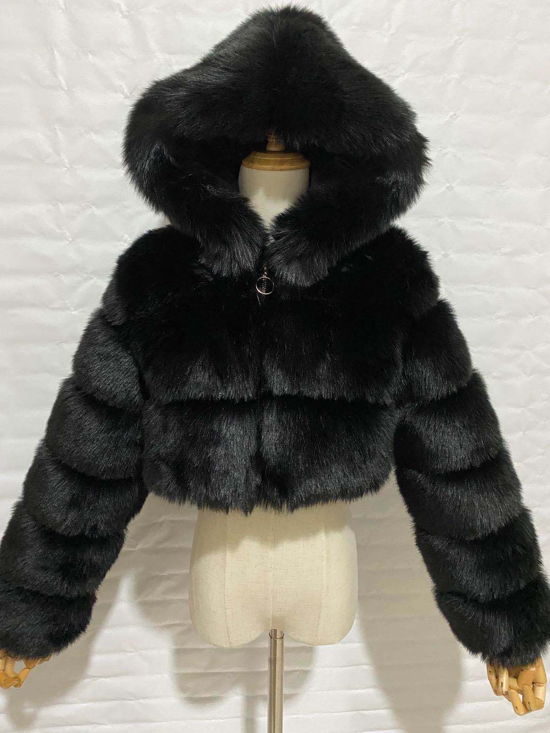 Me So Warm! - Chunky Hooded Fur Coat (7516640280664)