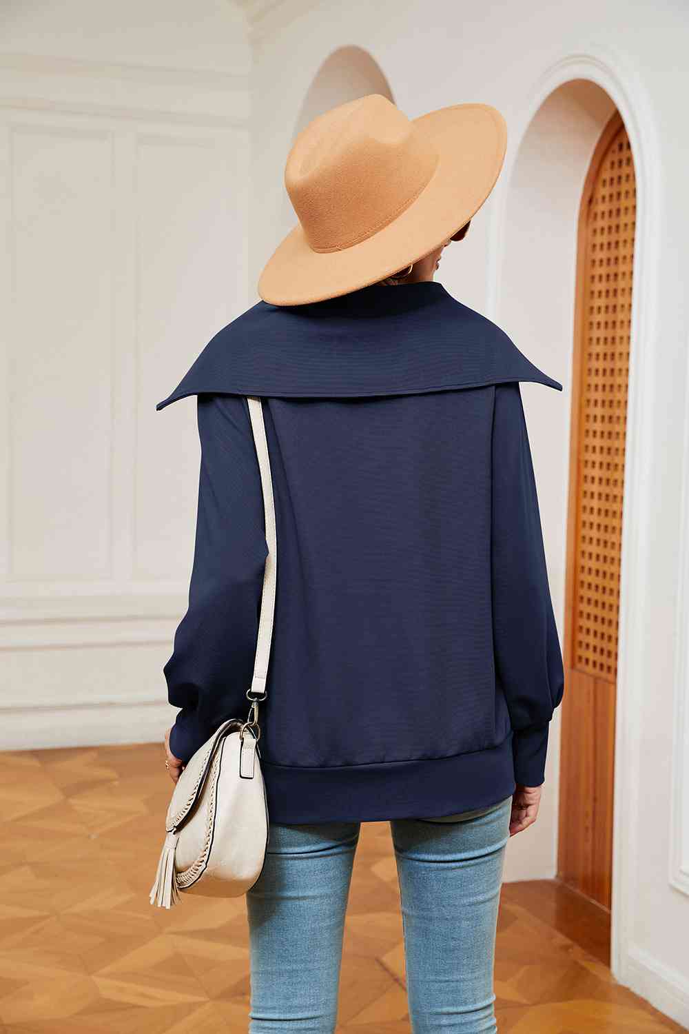 Collared - Half-Zip Collared Sweatshirt (7501332250712)