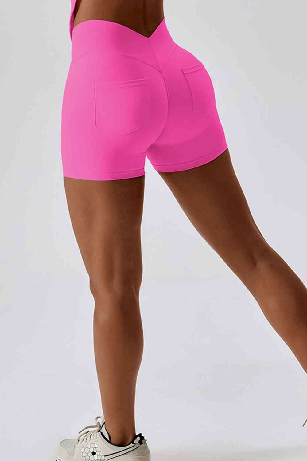 Back Pocket - Wide Waistband Sports Shorts (7500825755736)