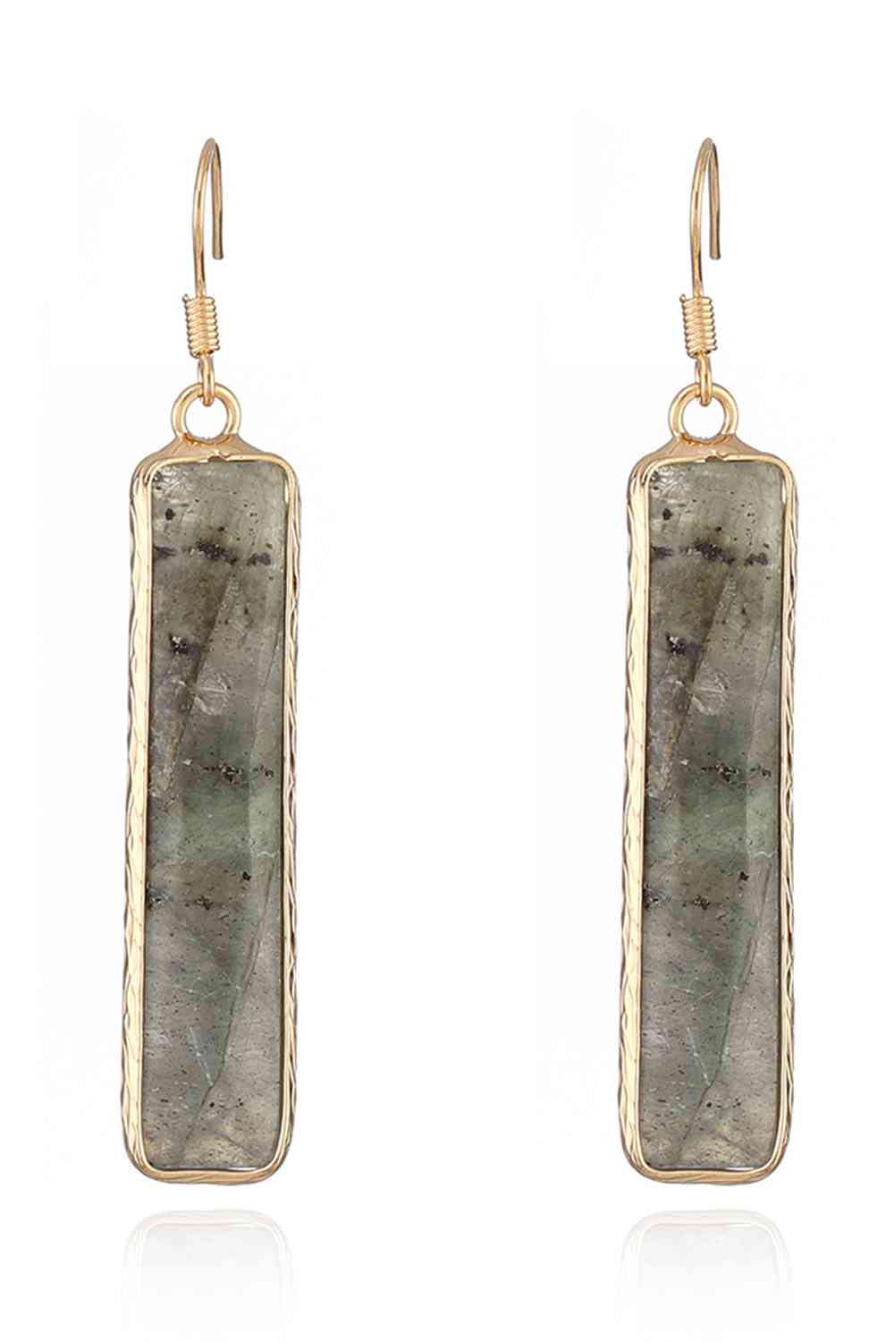Natural Stone Drop Earrings (7499302928472)