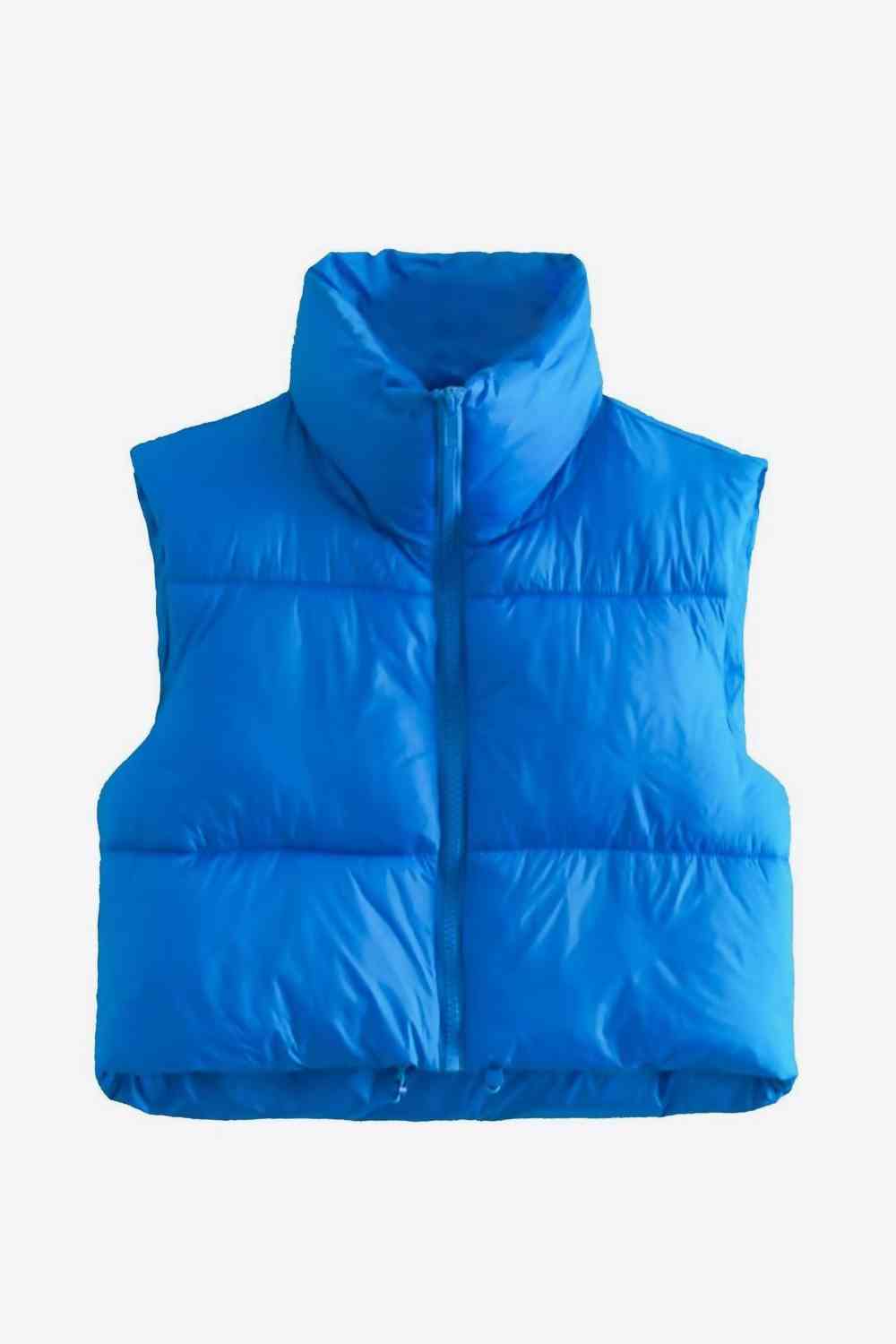 Gotta Have Drawstrings - Zip-Up Drawstring Puffer Vest (7484291907672)