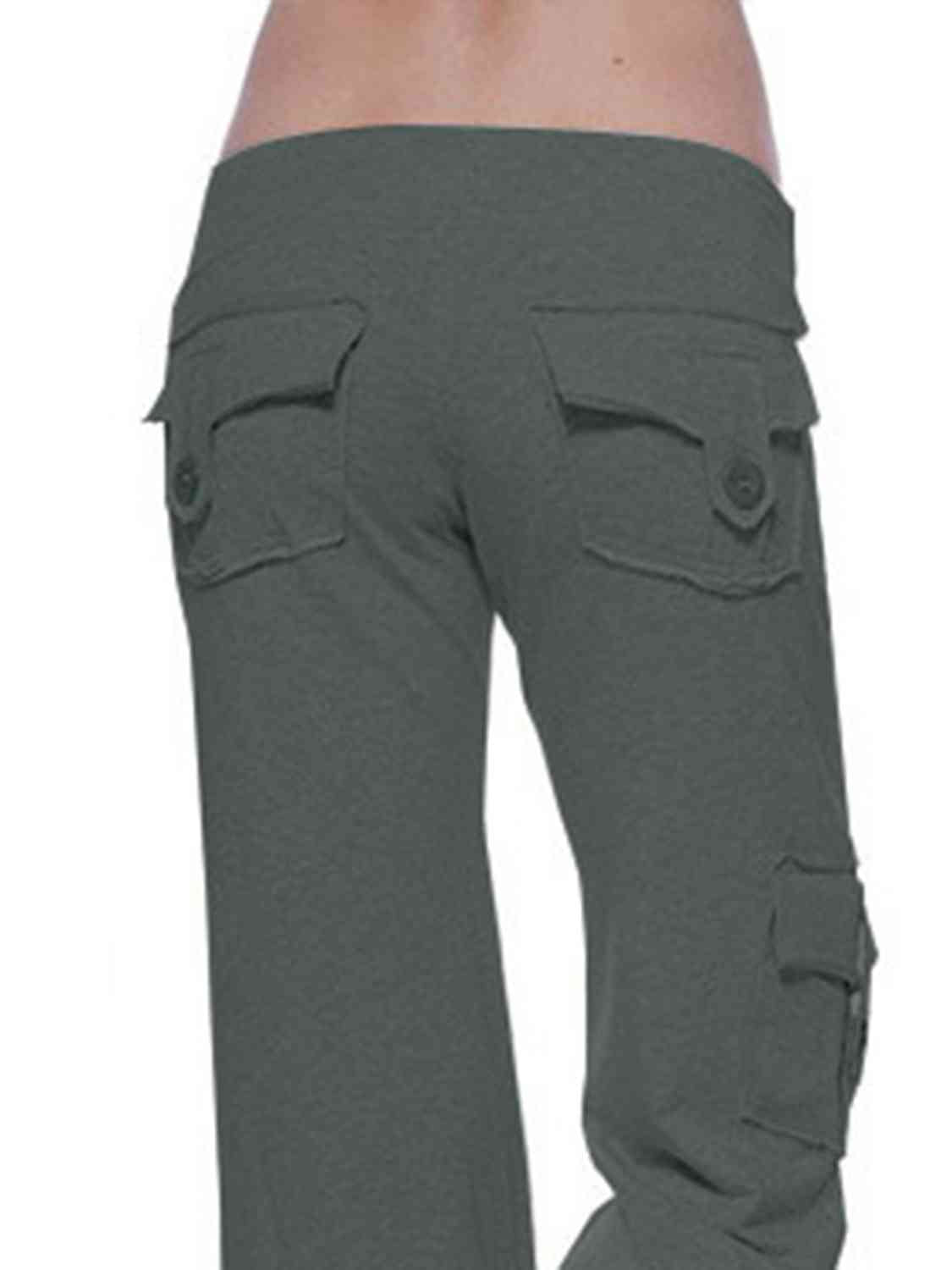 Mid-Waist Pants With Pockets (7500880871512)
