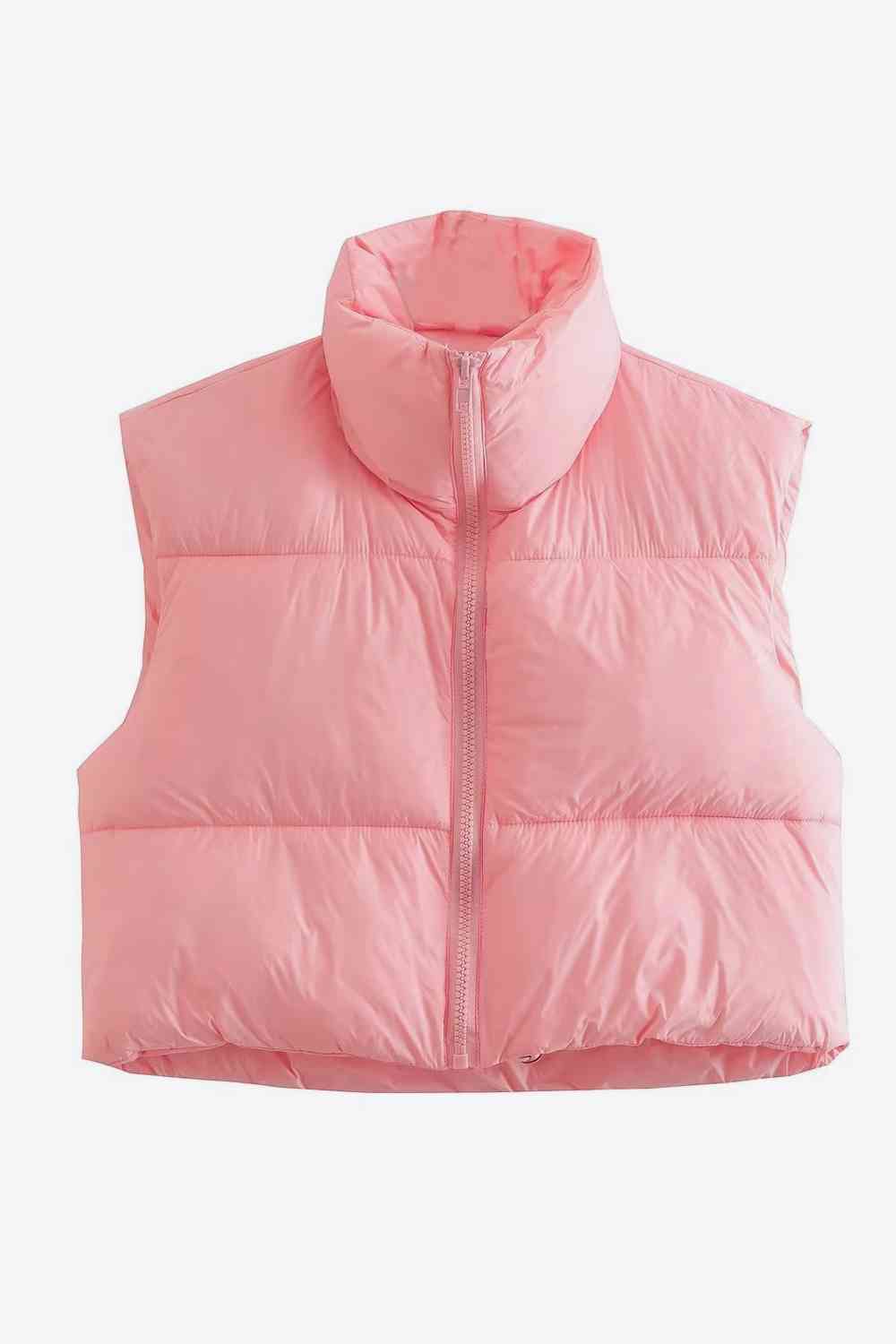 Gotta Have Drawstrings - Zip-Up Drawstring Puffer Vest (7484291907672)