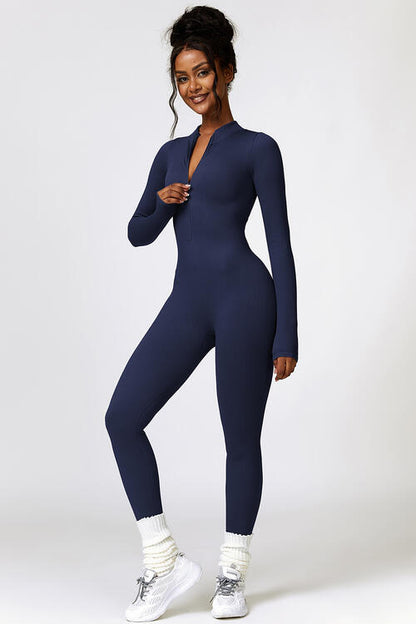 Jumpsuit Active - Half-Zip Long Sleeves Active Jumpsuit (7501002801240)