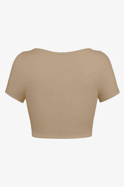 Square Neck Ribbed - Crop-Top (7501331234904)