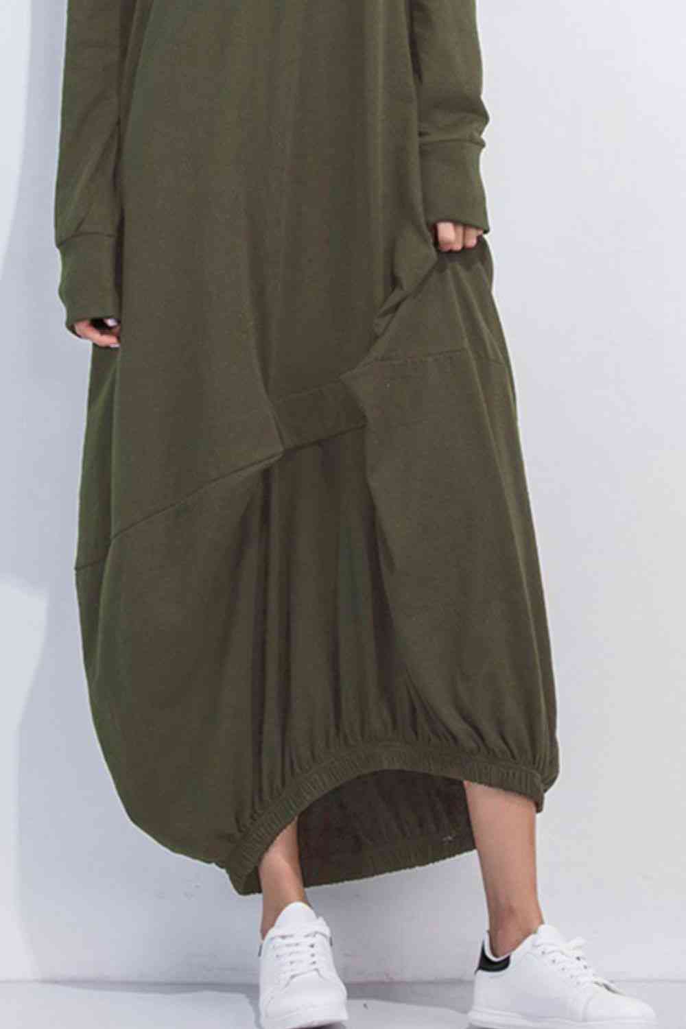 Sweaters & Dresses & Sweaterdresses - Full Size Round Neck Long Sleeve Sweatshirt Dress (7515564867672)