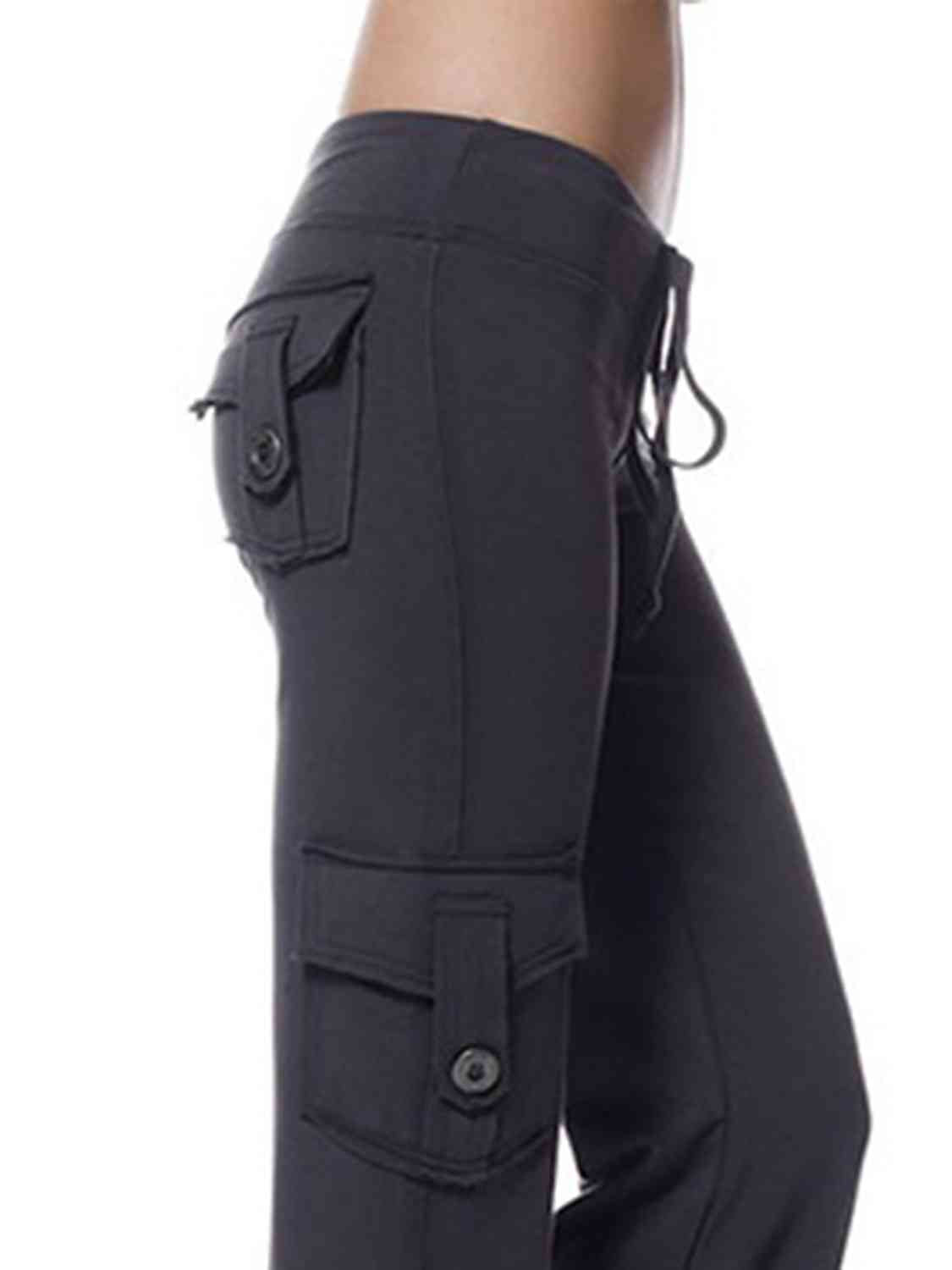 Mid-Waist Pants With Pockets (7500880871512)