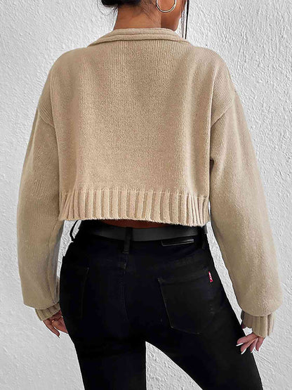 Plain Sweater Cami & Cardigan Set (7484242460760)