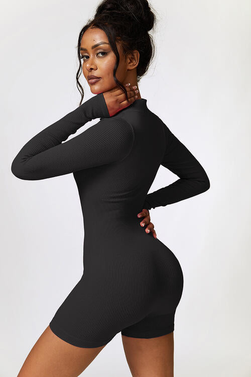 Romper Active - Half-Zip Long Sleeve Active Romper (7484684501080)