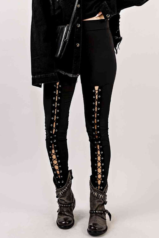 Grommet - Lace-Up Leggings (7500883460184)