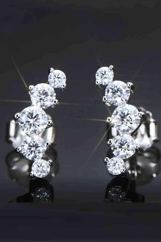 Moissanite Platinum-Plated Earrings (7500198215768)