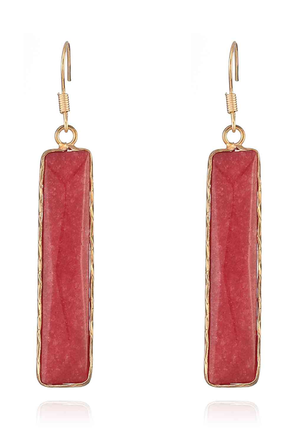 Natural Stone Drop Earrings (7499302928472)