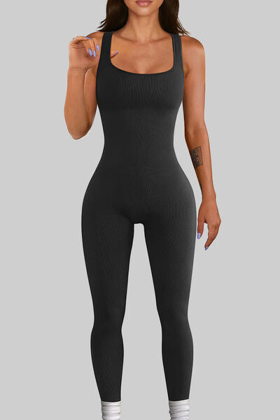 Square Neck Wide Straps Leotard