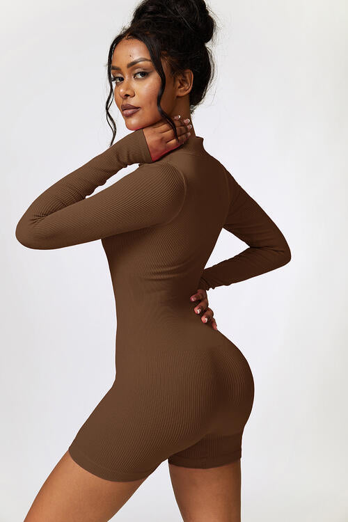 Romper Active - Half-Zip Long Sleeve Active Romper (7484684501080)