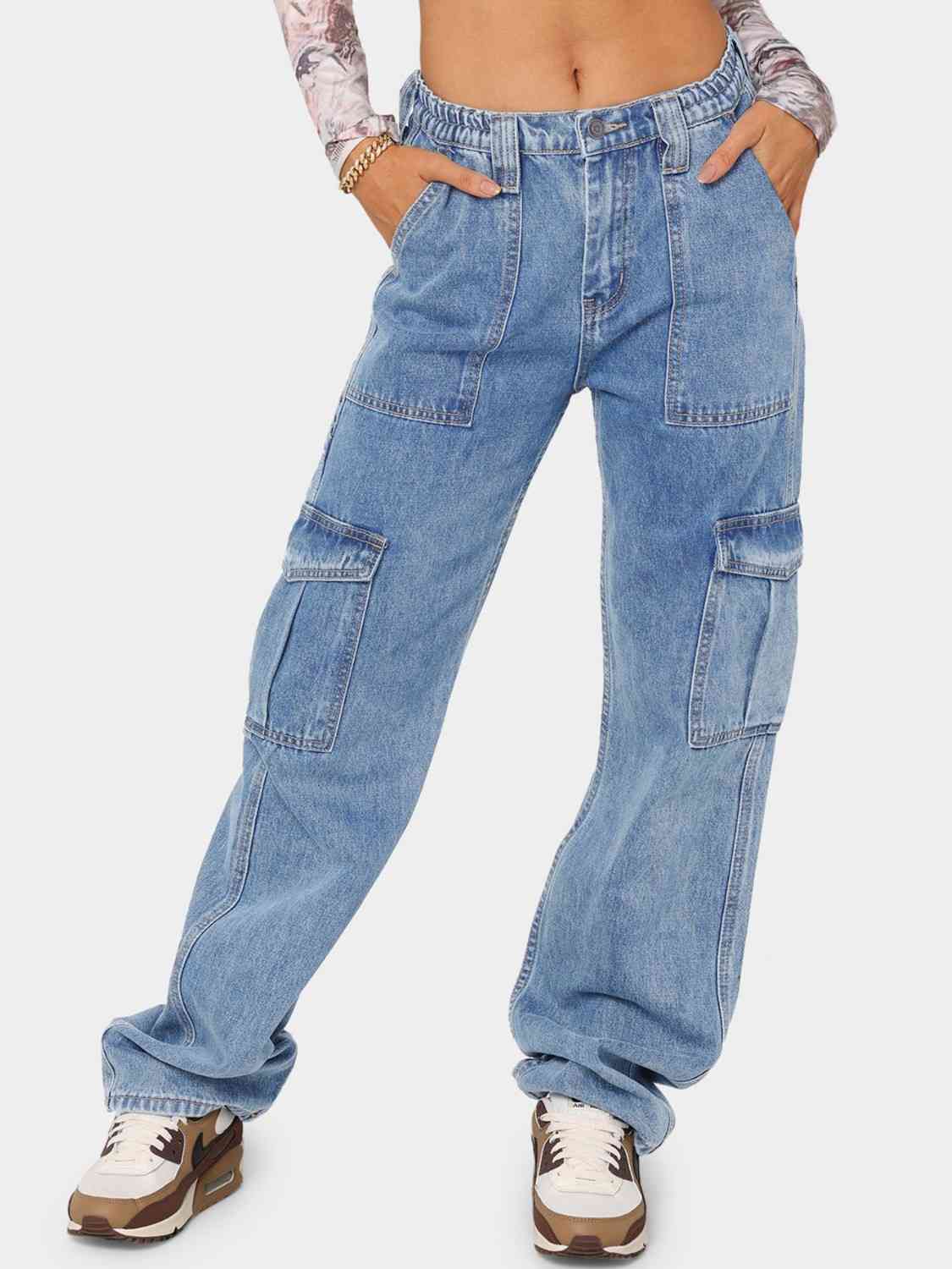 Straight Jeans With Pockets (7484161327192)