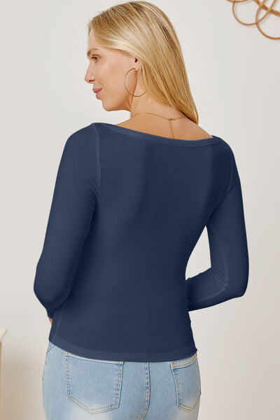 Square Neck Long Sleeves T-Shirt