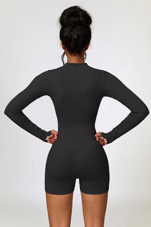 Romper Active - Half-Zip Long Sleeve Active Romper (7484684501080)
