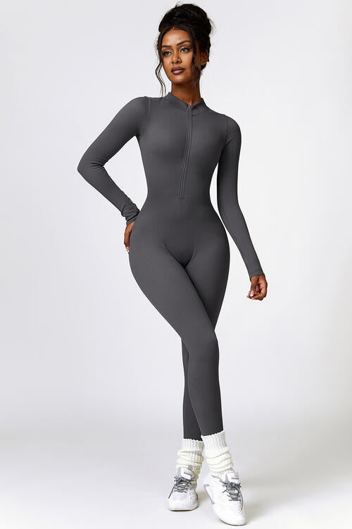 Jumpsuit Active - Half-Zip Long Sleeves Active Jumpsuit (7501002801240)