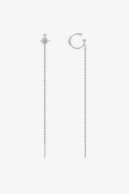 Moissanite 925 Sterling Silver Threader Earrings (7499301879896)