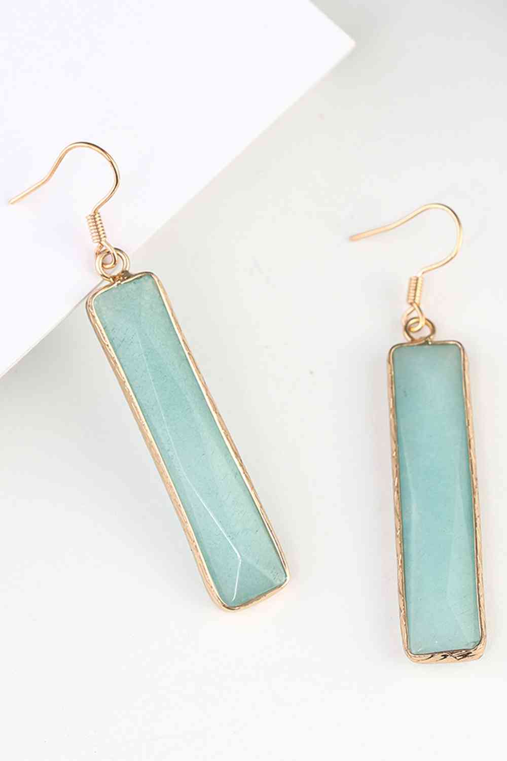 Natural Stone Drop Earrings (7499302928472)