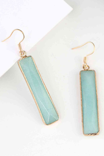 Natural Stone Drop Earrings (7499302928472)