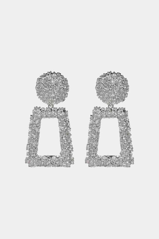 Zinc Zest - Geometrical Shape Zinc Alloy Dangle Earrings (7499306500184)