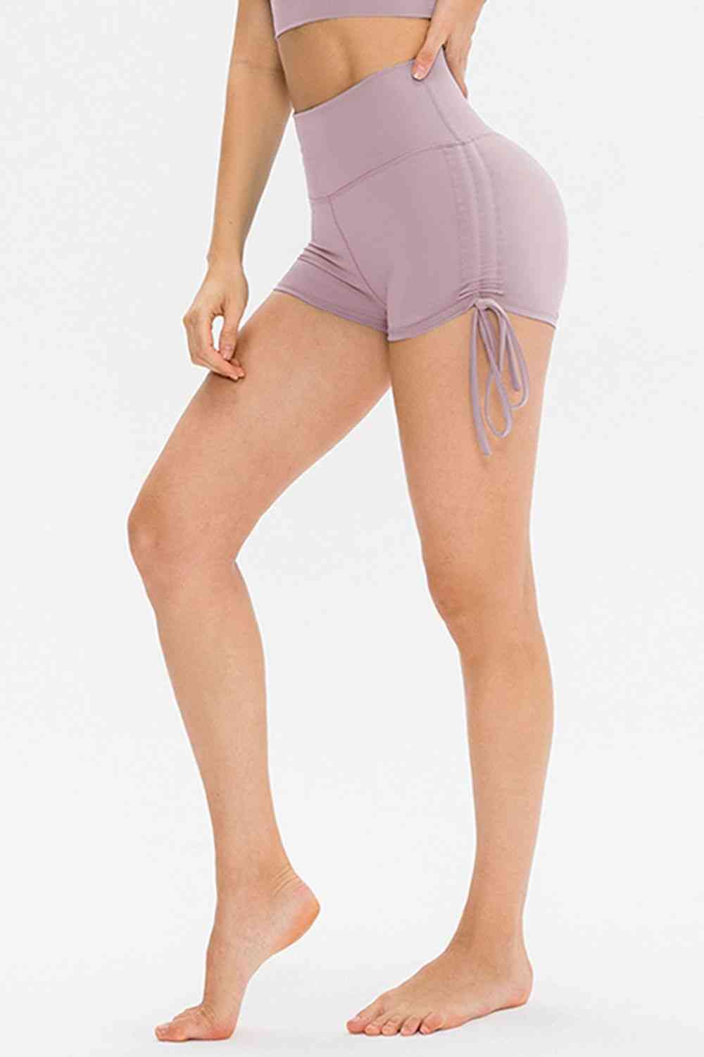 Waistbands & Tied Waistbands - Drawstring Wide Waistband Side Tie Sports Shorts (7500834603096)