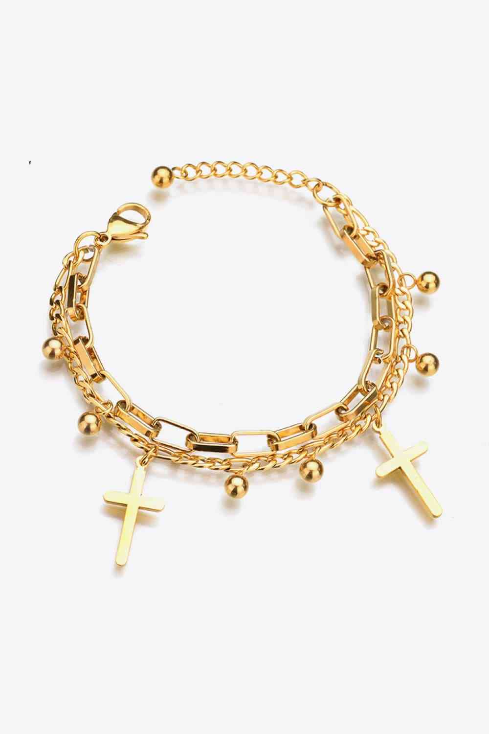 Crosses - Layered Stainless Steel Bracelet (7500203098200)