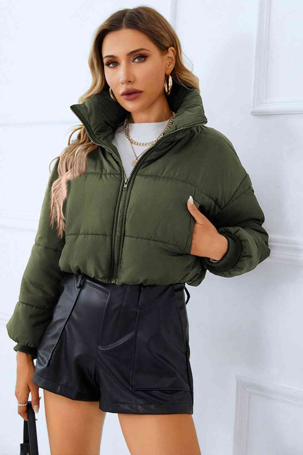 Jacket/Coat - Zip-Up Winter Coat With Pockets (7484291022936)