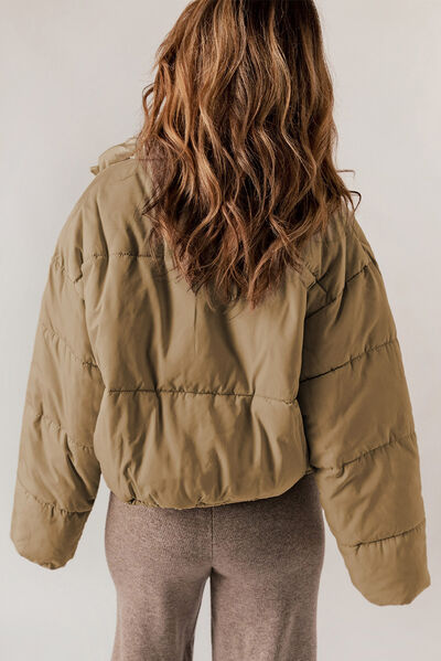 Long & Sleeves - Zip-Up Collared Neck Long Sleeves Coat (7484290531416)