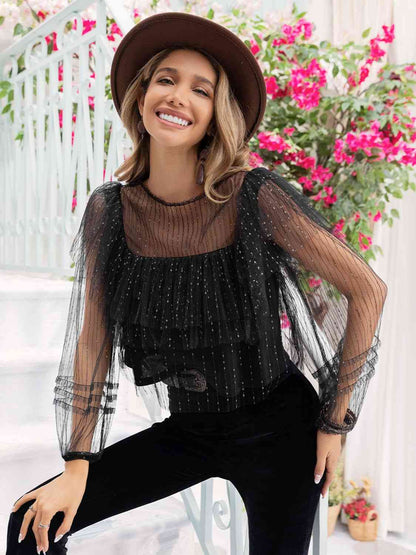 Layered Long Sleeves Blouse (7501318324312)