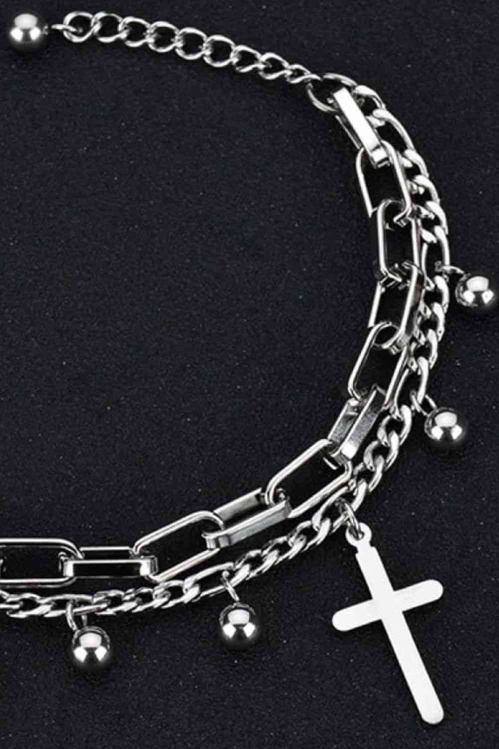 Crosses - Layered Stainless Steel Bracelet (7500203098200)