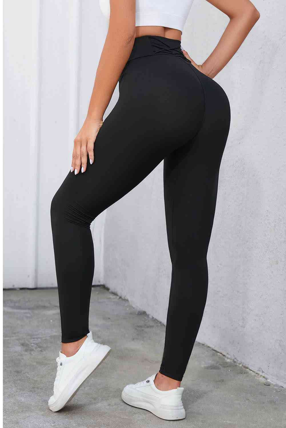 Lil' Pants - Crisscross Detail Wide Waistband Leggings (7500800000088)