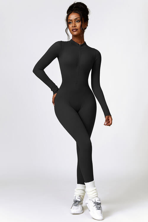Jumpsuit Active - Half-Zip Long Sleeves Active Jumpsuit (7501002801240)