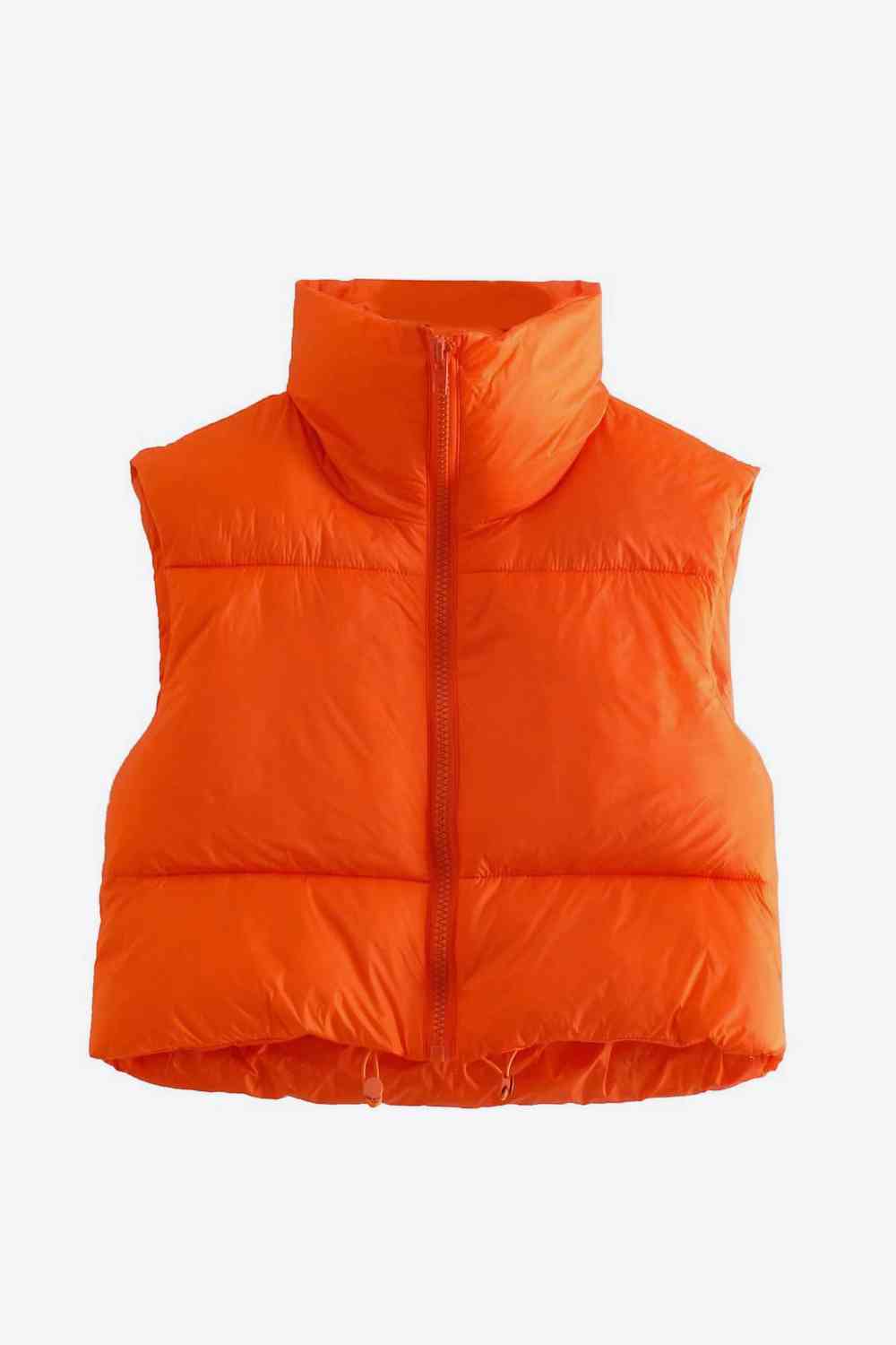 Gotta Have Drawstrings - Zip-Up Drawstring Puffer Vest (7484291907672)