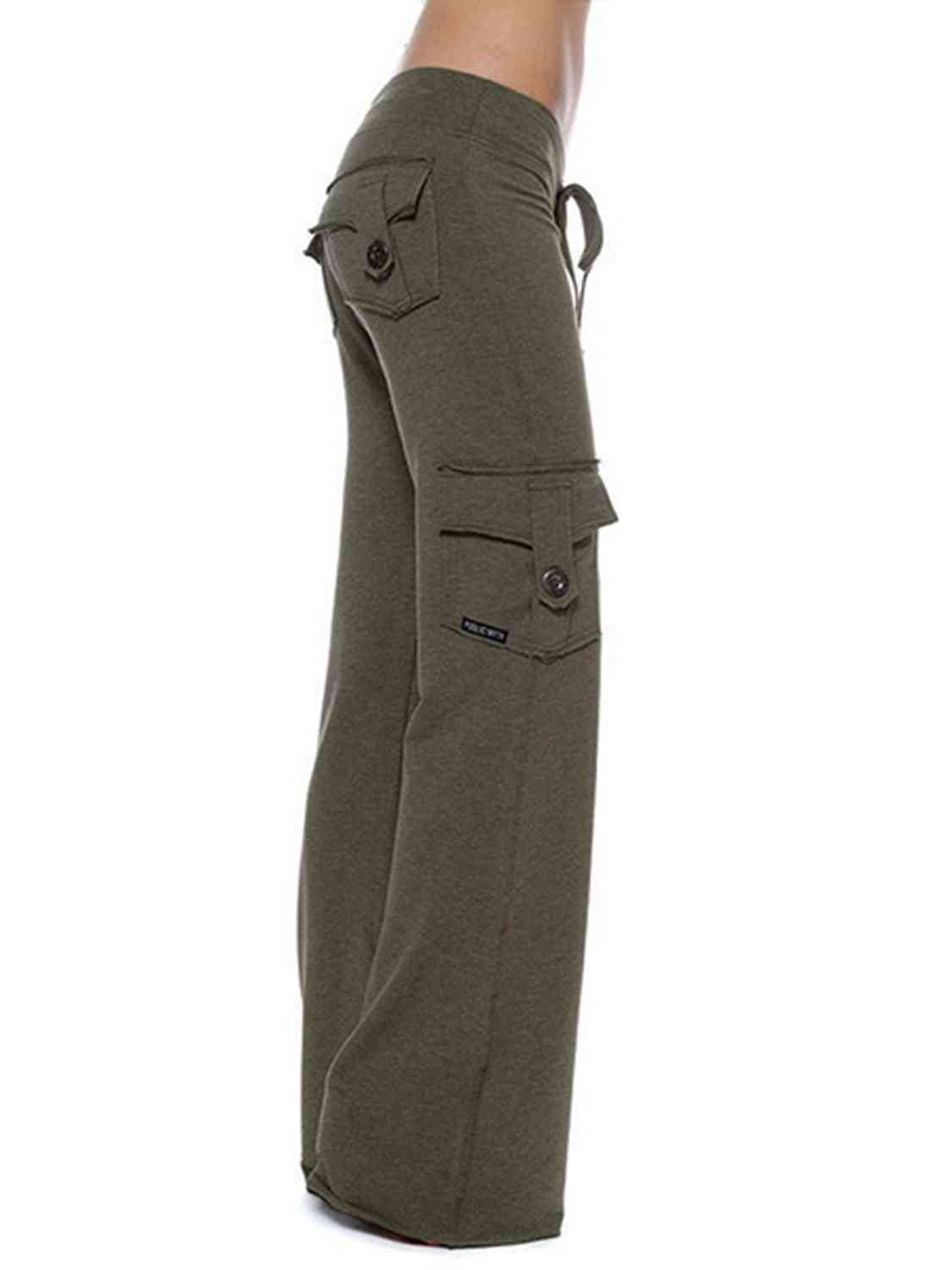 Mid-Waist Pants With Pockets (7500880871512)