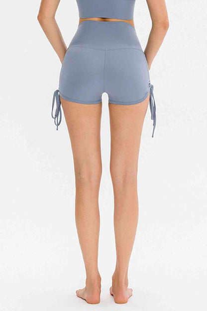 Waistbands & Tied Waistbands - Drawstring Wide Waistband Side Tie Sports Shorts (7500834603096)