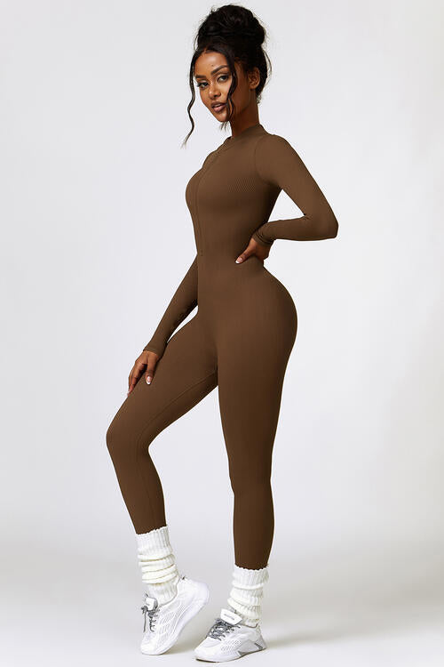 Jumpsuit Active - Half-Zip Long Sleeves Active Jumpsuit (7501002801240)