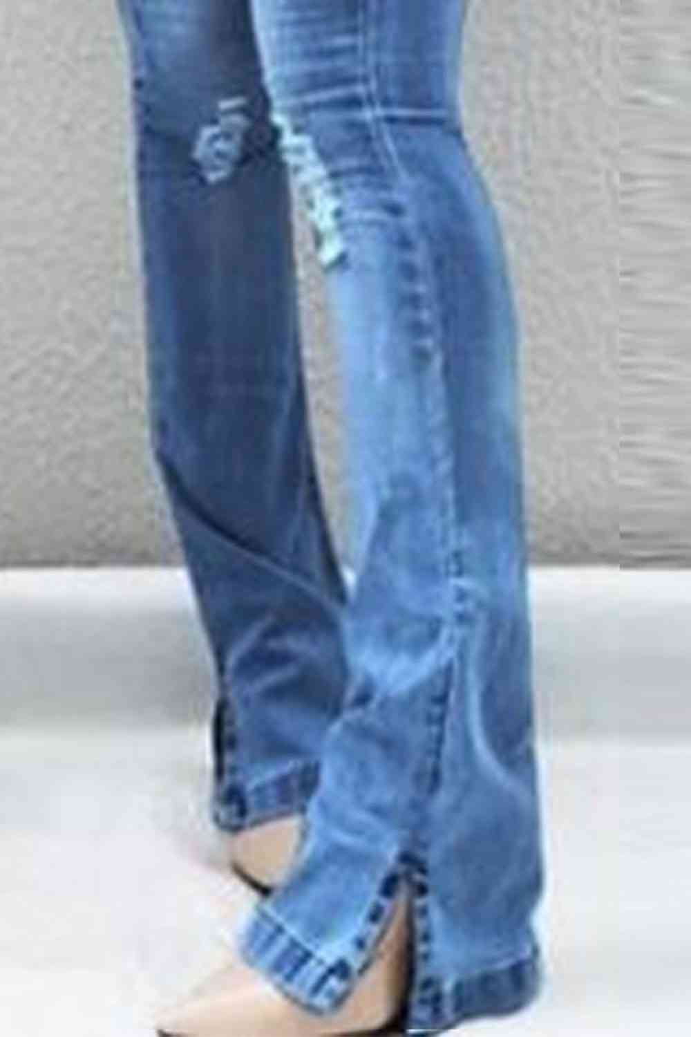 Cutie Jeans - Buttoned Slit Jeans (7486623252568)