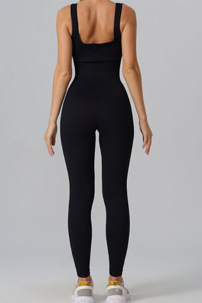Square Neck Wide Straps Leotard