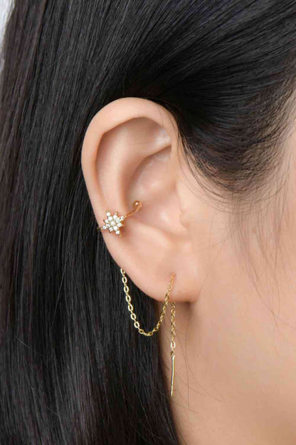 Moissanite 925 Sterling Silver Threader Earrings (7499301879896)