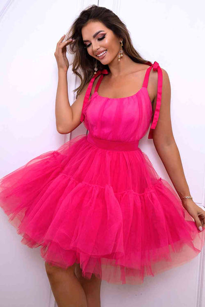Mesh Dress - Tie Shoulders (7515684241496)