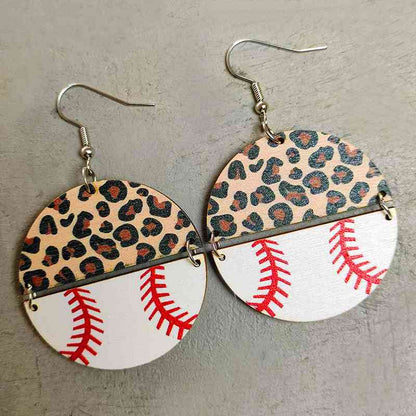 Round Shape - Wooden Dangle Earrings (7499304009816)