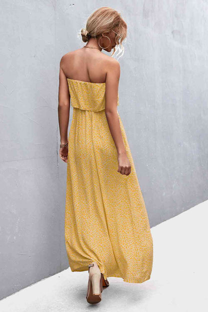 Strapless Split Maxi Dress (7515563982936)
