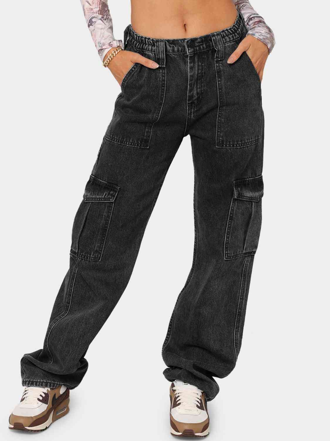 Straight Jeans With Pockets (7484161327192)