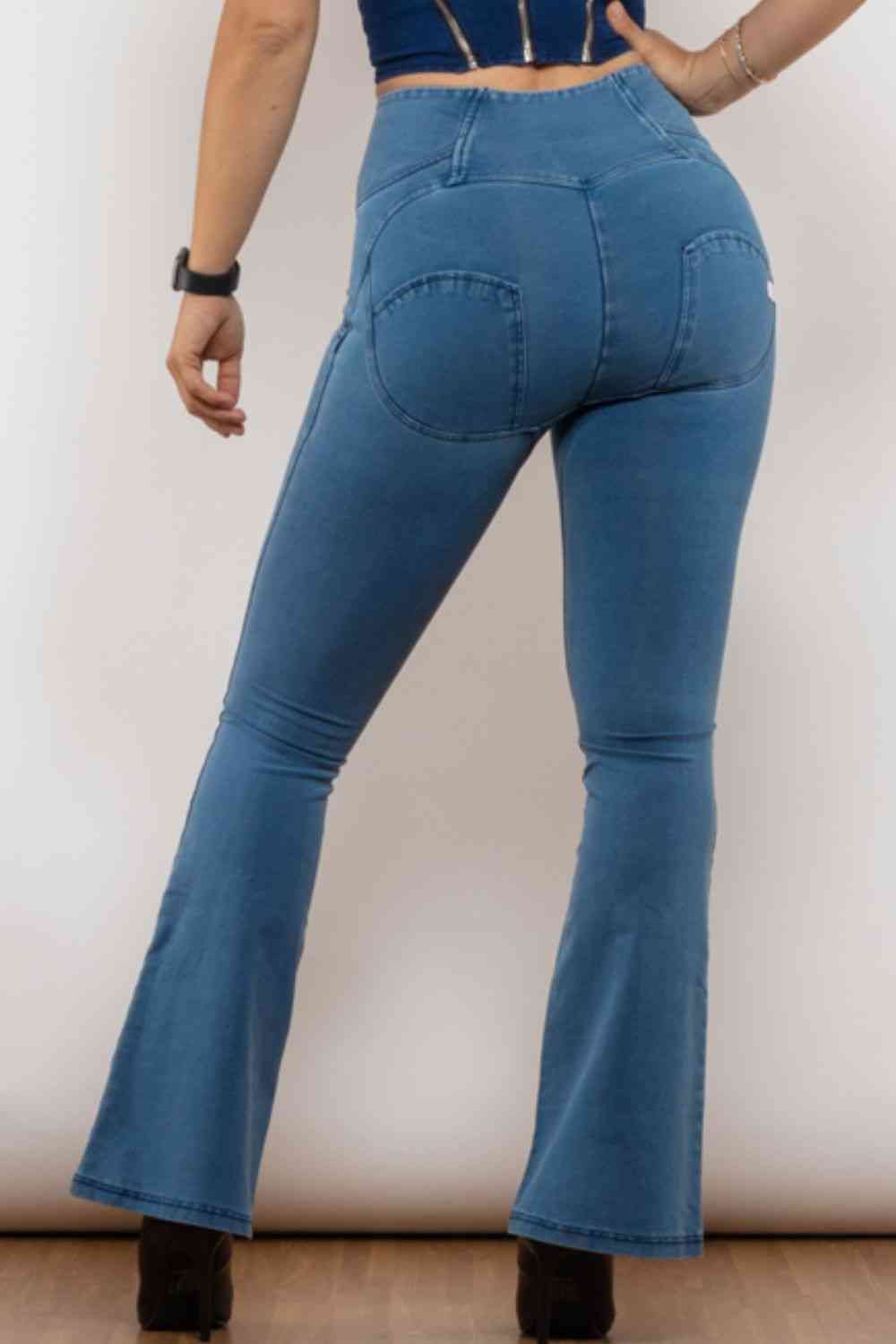 Apple/Mac Jeans - Zip Detail Flare Long Jeans (7486624366680)
