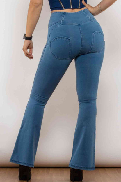 Apple/Mac Jeans - Zip Detail Flare Long Jeans (7486624366680)