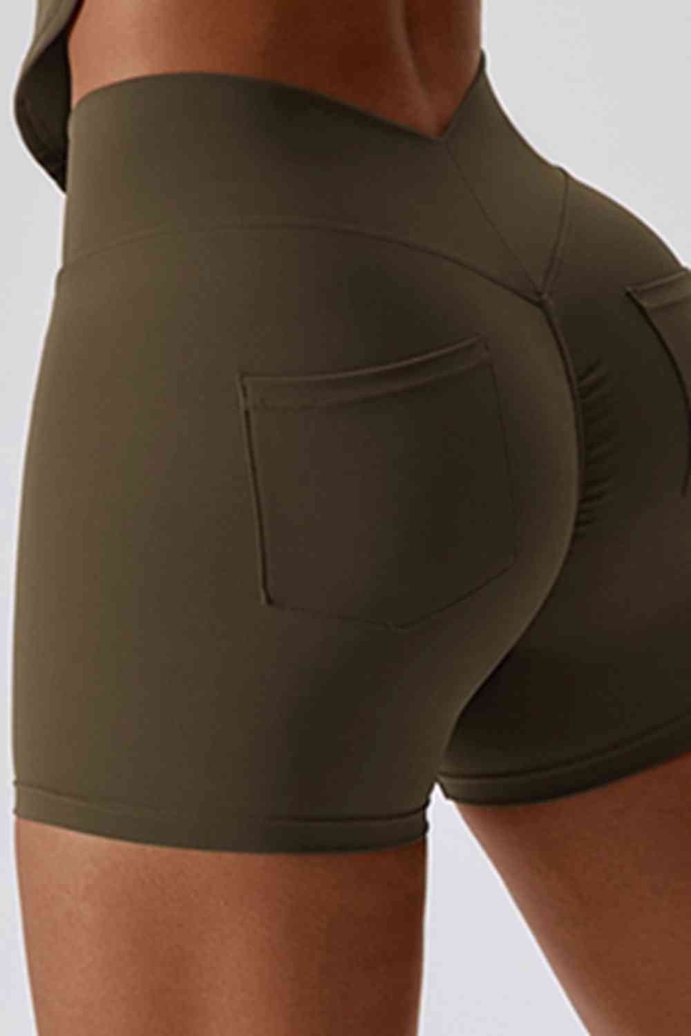 Back Pocket - Wide Waistband Sports Shorts (7500825755736)