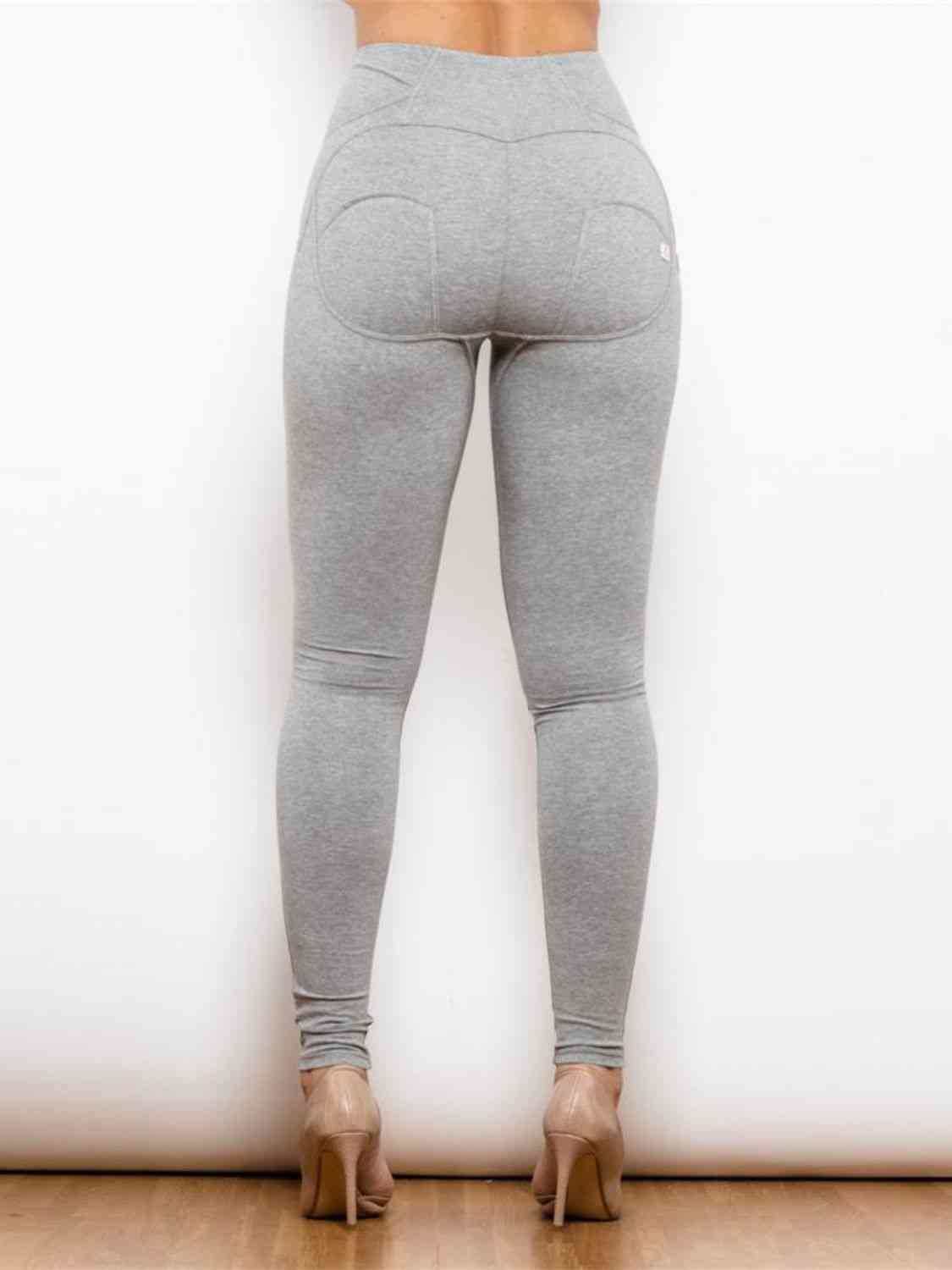 Apple/Mac Leggings Light Gray - Full Size Zip Detail High Waist Leggings (7500804063320)